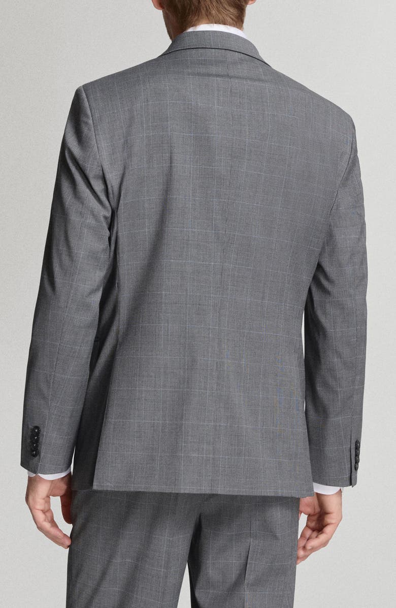 MANGO London Regular Fit Navy Blazer, Alternate, color, Grey