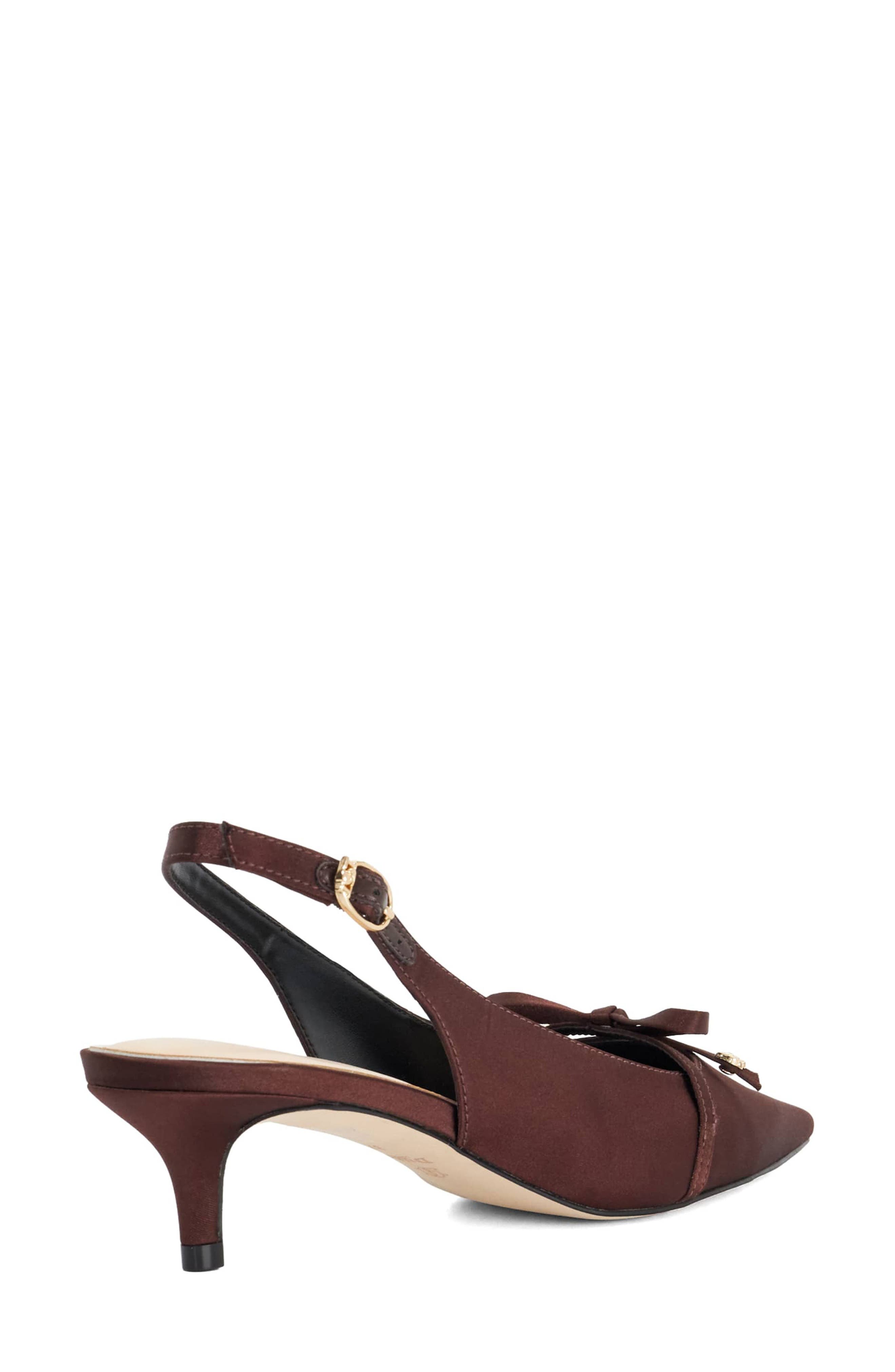 Cassie Pointed Toe Slingback Pump, Alternate, color, CHOCOLATE