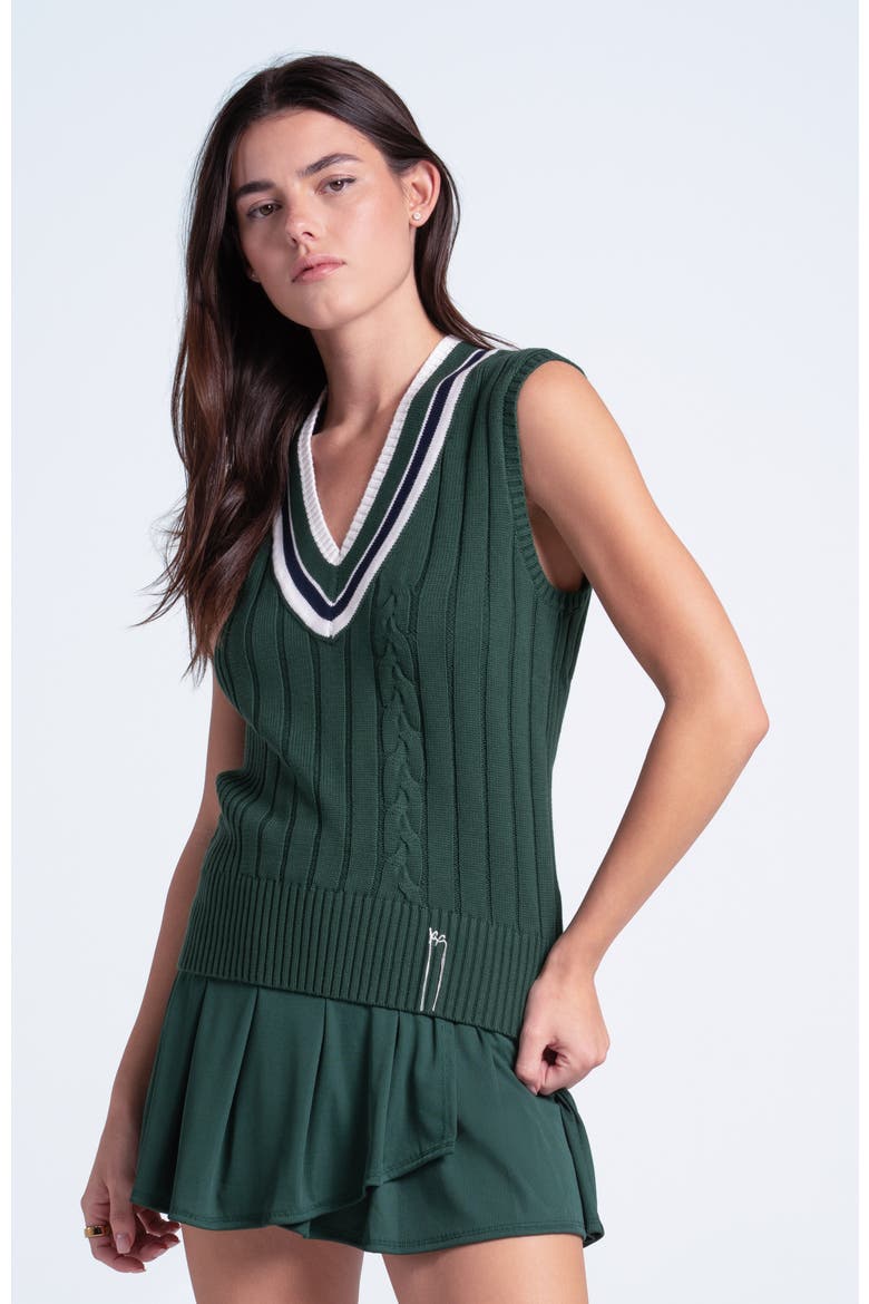 Ivy Court Sweater Vest, Main, color, Team Green