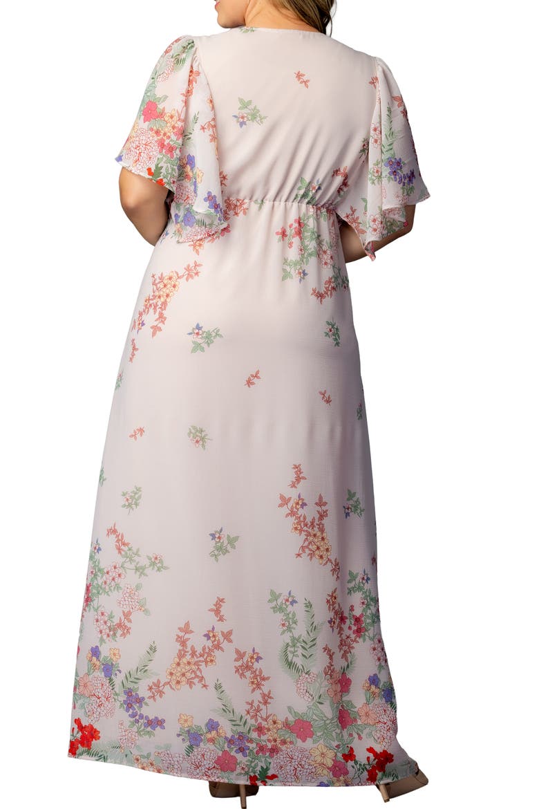 Catalina Border Print Cocktail Dress, Alternate, color, COTTAGE GARDEN BORDER