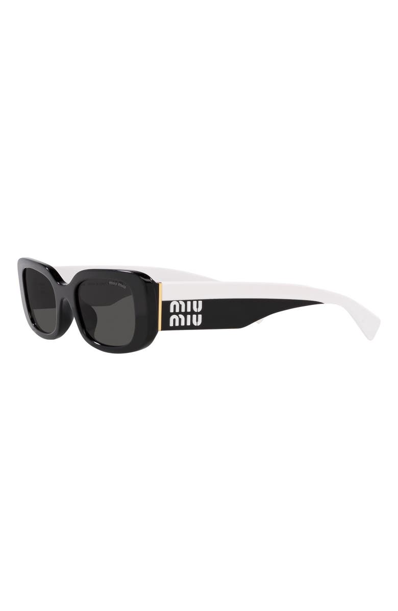 Miu Miu 51mm Rectangular Sunglasses, Alternate, color, 