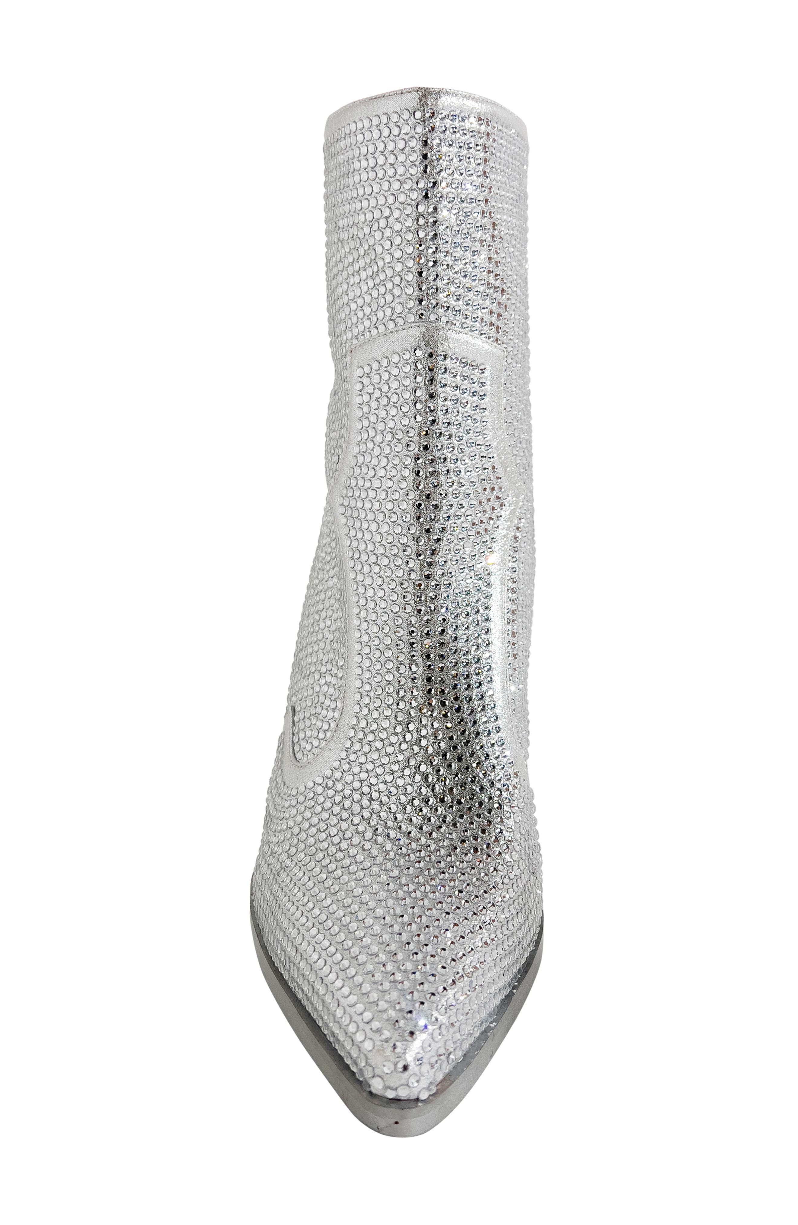 AZALEA WANG Soulard Rhinestone Western Bootie, Alternate, color, 