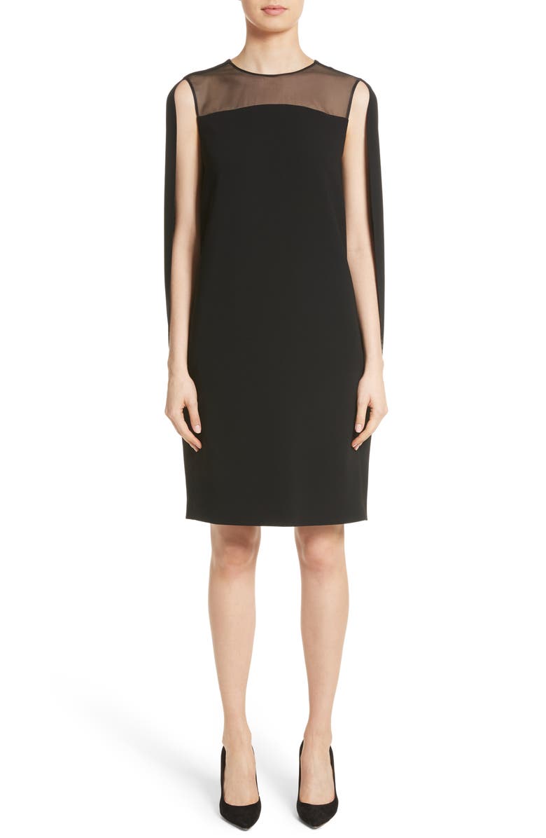 Max Mara Sospiro Cape Shift Dress, Main, color, 
