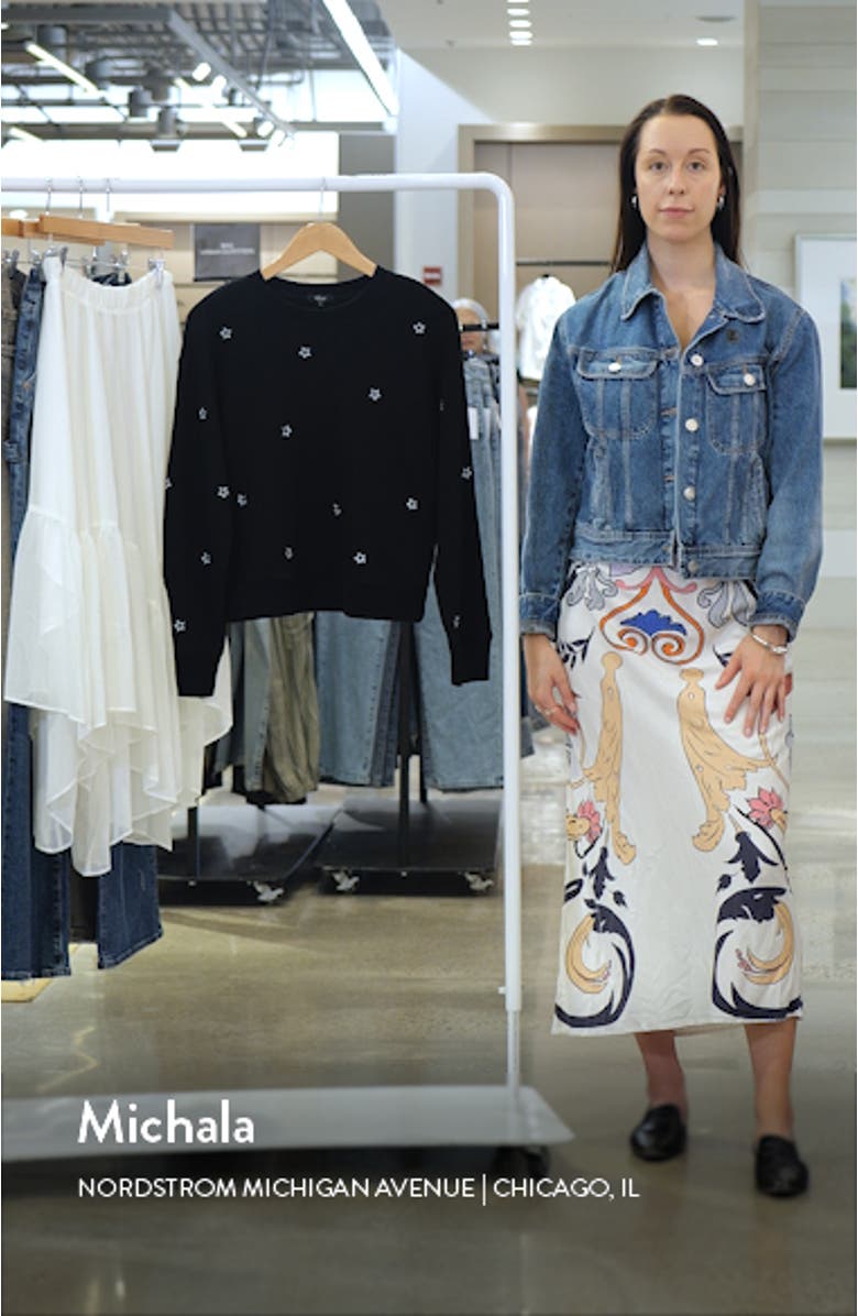 Ramona Star Embroidered Sweatshirt, sales video thumbnail