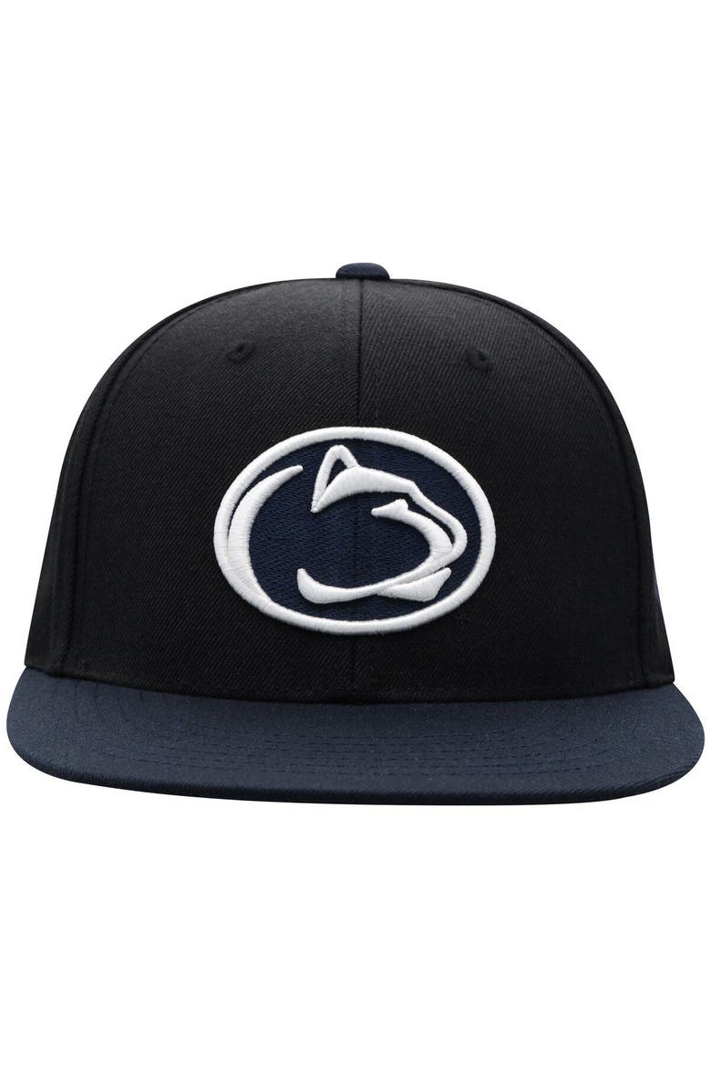 Men's Top of the World Black/Navy Penn State Nittany Lions Team Color Two-Tone Fitted Hat, Alternate, color, Black