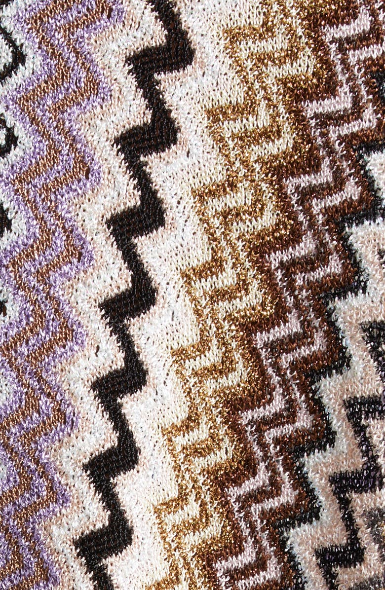 Missoni Chevron Stripe Fringe Poncho, Alternate, color, 