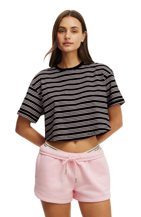 Women's Active Cropped Graphic Active Tee