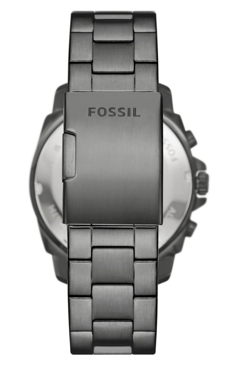 Fossil Privateer Chronograph Bracelet Watch, 45mm, Alternate, color, Smoke