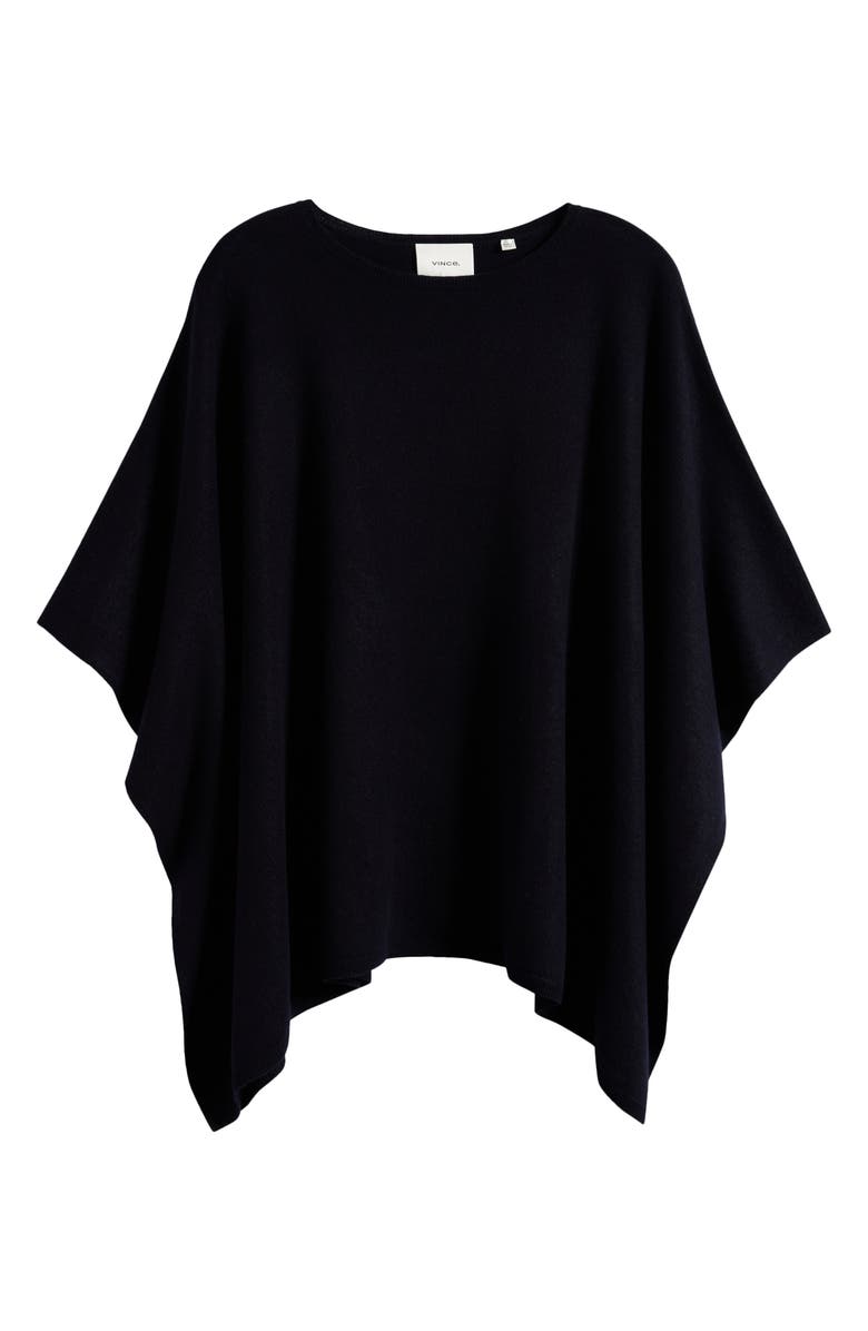 Vince Boat Neck Silk & Cashmere Poncho, Alternate, color,
