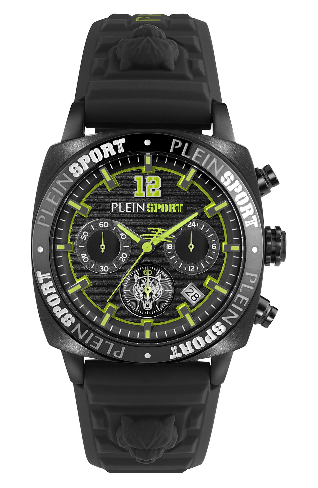 PLEIN SPORT Wildcat Silicone Strap Watch, 40mm