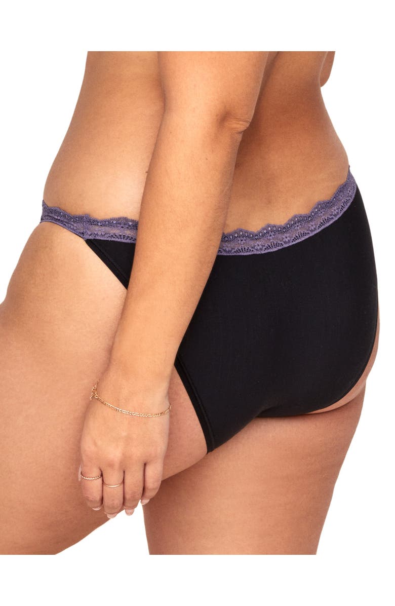 Adore Me Annabelle Bikini Panties, Alternate, color, Black