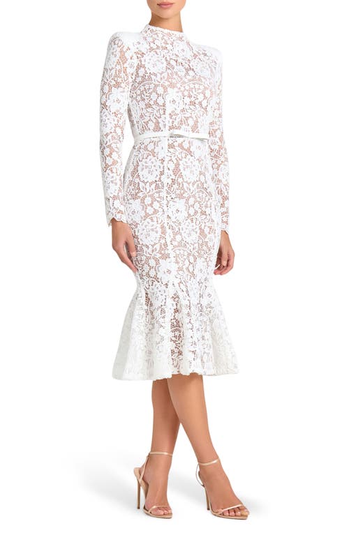 Nadine Merabi Juliette Long Sleeve Lace Cocktail Dress