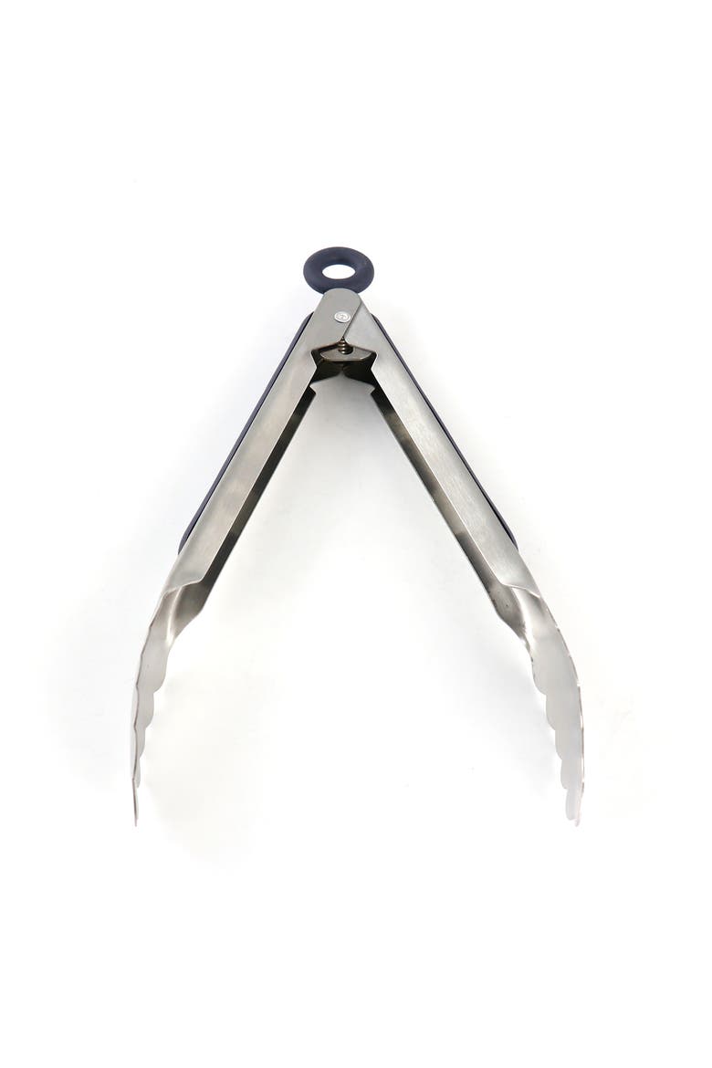 2 Piece Stainless Steel Can Opener and Tongs Set, Alternate, color, Navy