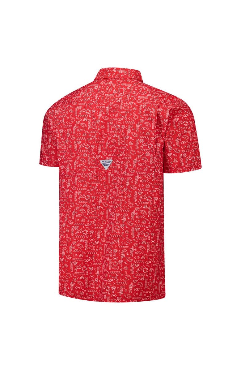 Columbia Men's Columbia PFG Red San Francisco 49ers Super Slack Tide Omni-Wick Button-Up Shirt, Alternate, color, Red