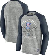 Darius Rucker Collection by Fanatics Men's Darius Rucker Collection by Fanatics  Heather Gray Minnesota Twins Raw Edge Raglan Long Sleeve Baseball T-Shirt