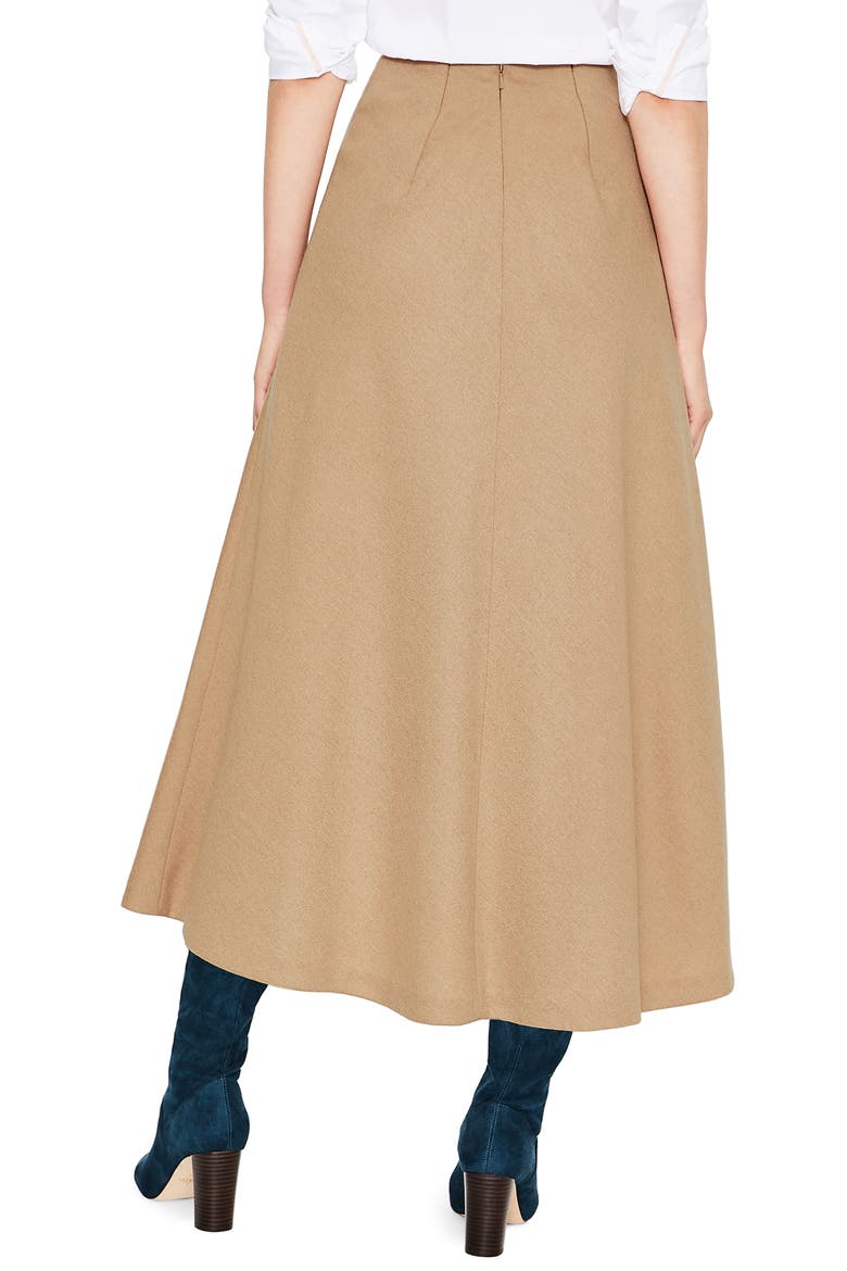 Wool Blend Midi Skirt, Alternate, color, SOFT TRUFFLE