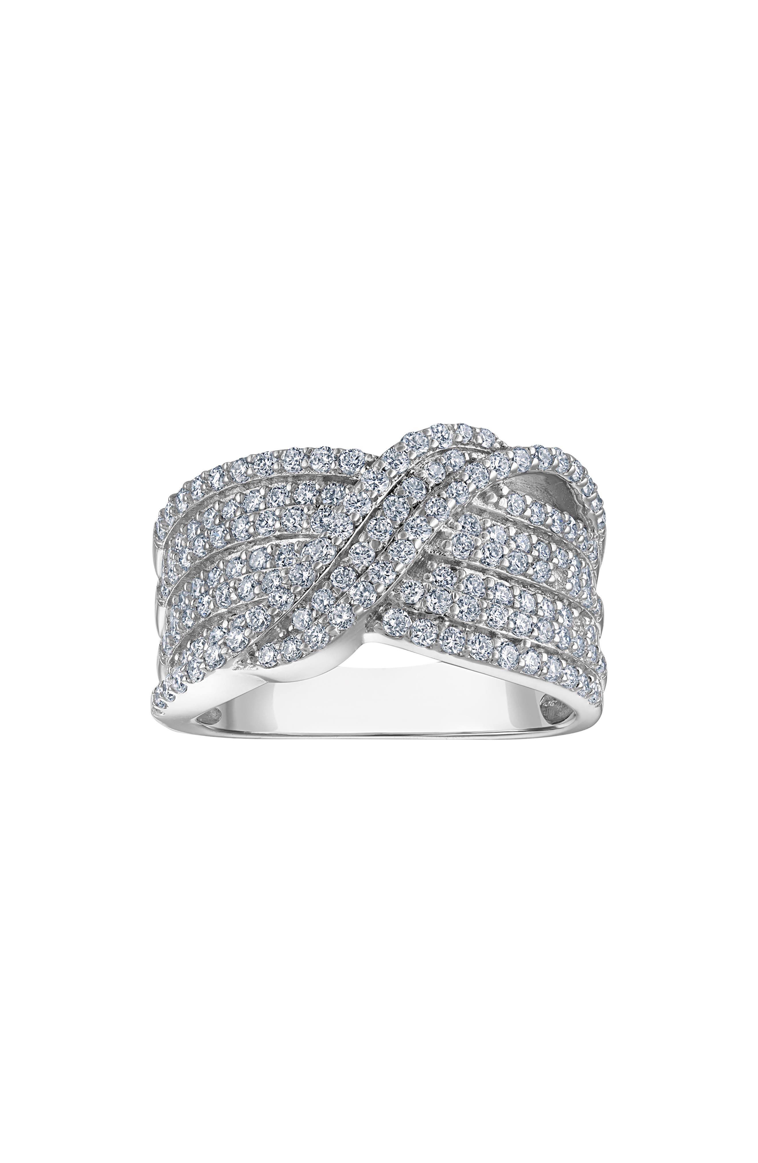 FZN Sterling Silver Lab Grown Diamond Ring