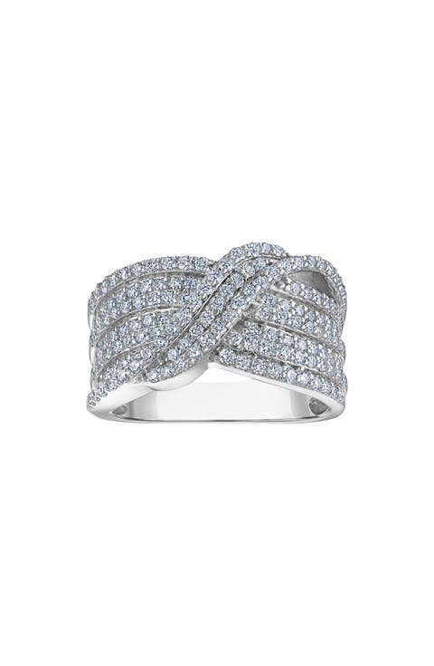 Sterling Silver Lab Grown Diamond Ring