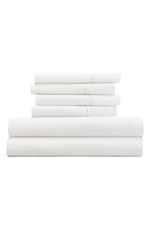 6-Piece Microfiber Solid Sheet Set