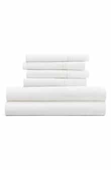 HOMESPUN 6-Piece Microfiber Solid Sheet Set