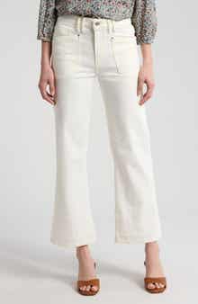 PAIGE Leenah Western High Waist Ankle Wide Leg Jeans