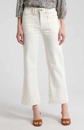 PAIGE Leenah Western High Waist Ankle Wide Leg Jeans