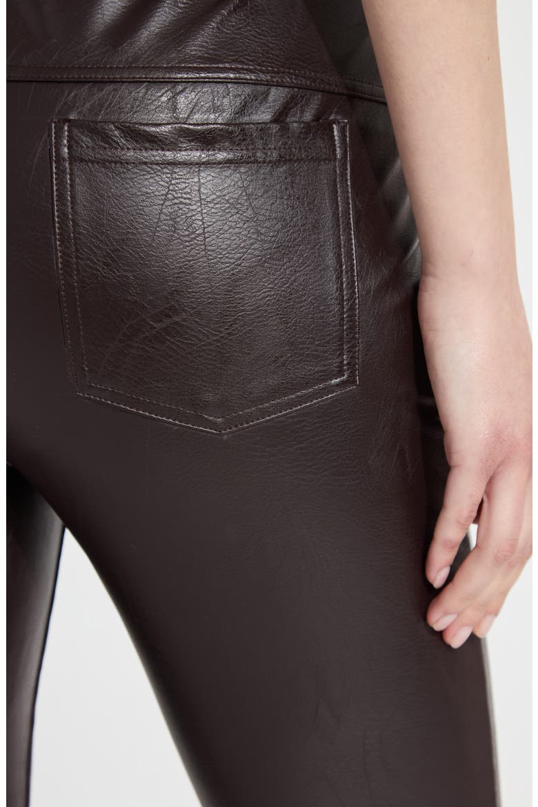 Katherine Faux Leather Toothpick Leggings, Alternate, color, DOUBLE ESPRESSO