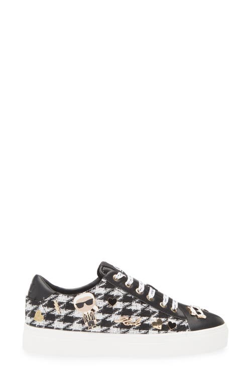 Karl Lagerfeld Paris Cate Pins Tweed Sneaker In Multi
