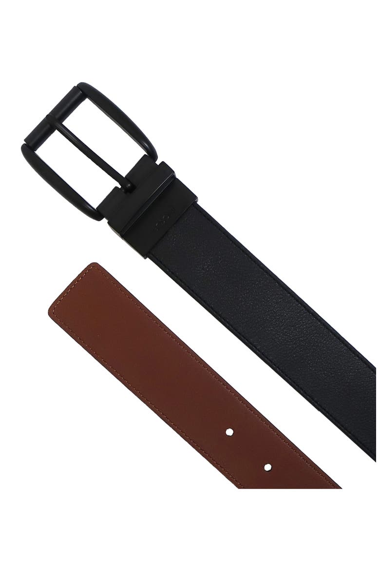 Reversible Leather Belt, Alternate, color, BLACK TO COGNAC
