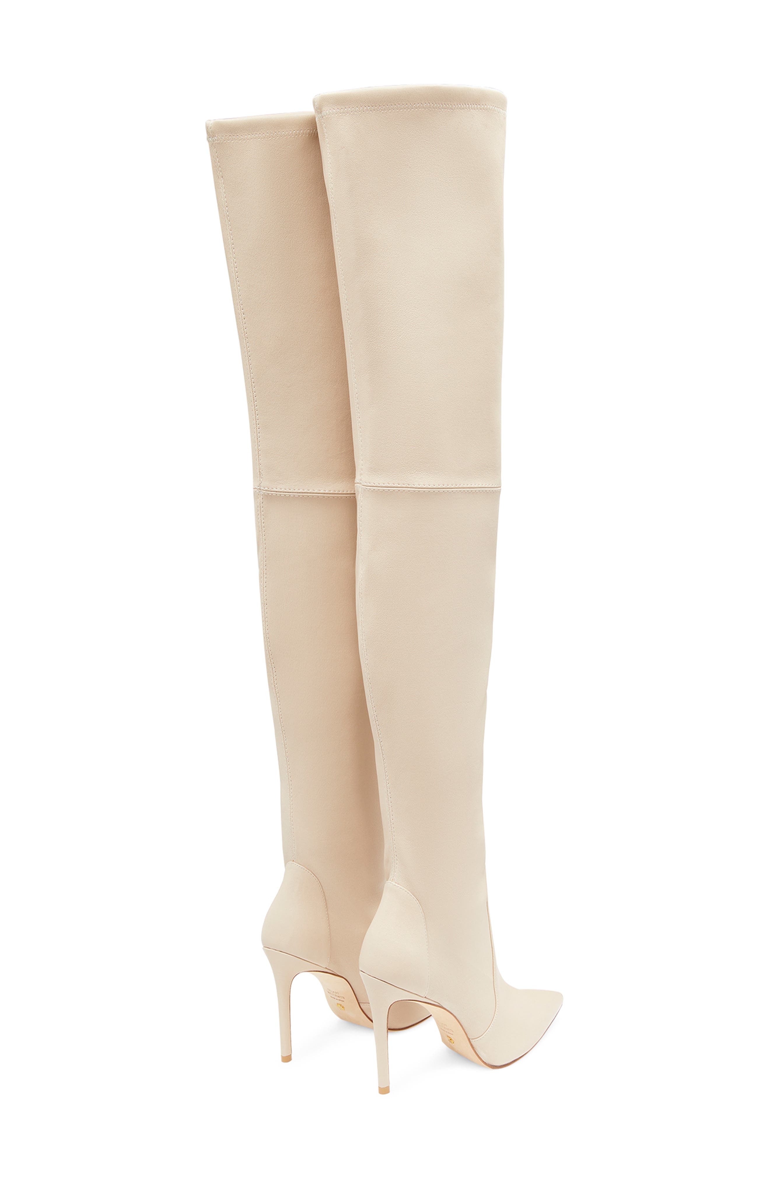 Stuart Weitzman Ultrastuart 100 Stretch Pointed Toe Over the Knee Boot, Alternate, color, Dune