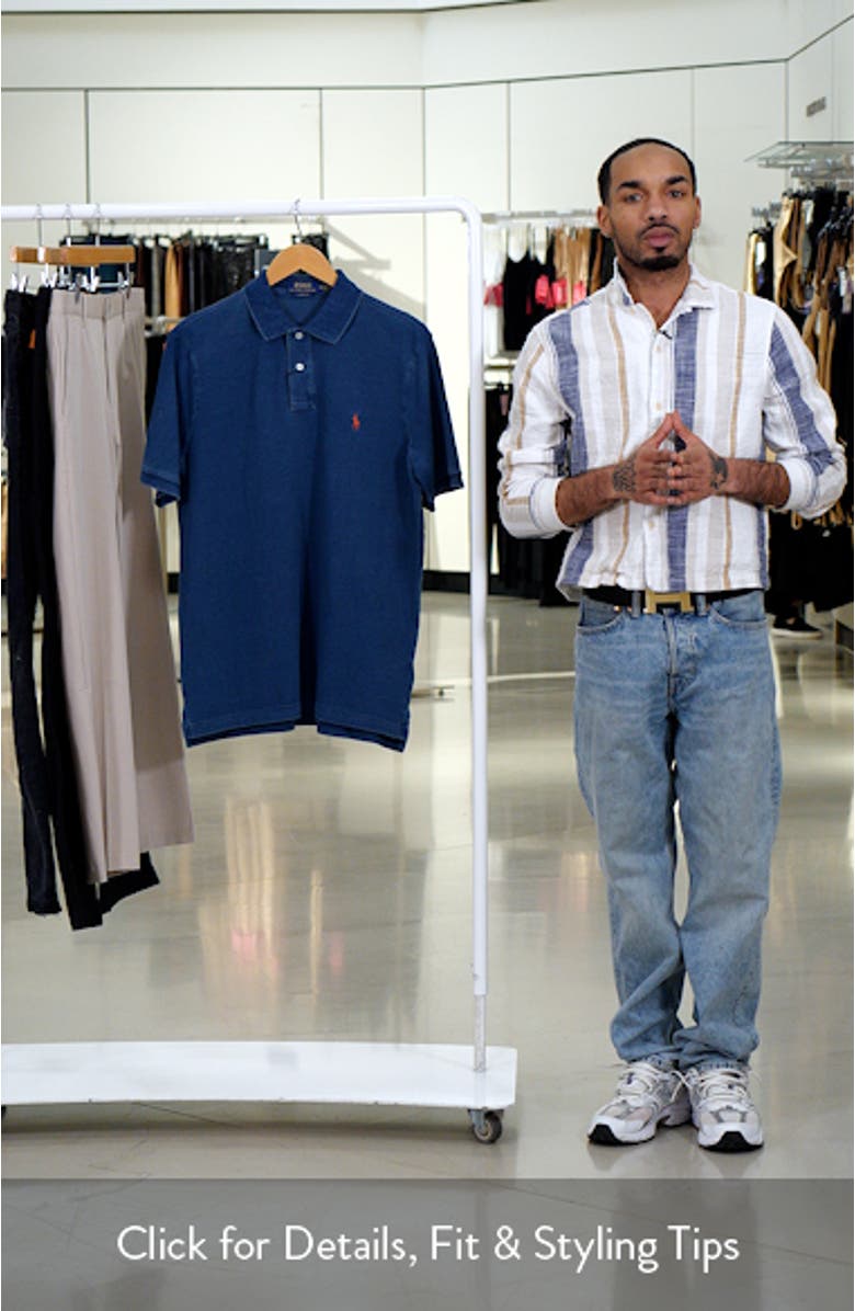 Indigo Cotton Piqué Polo, sales video thumbnail