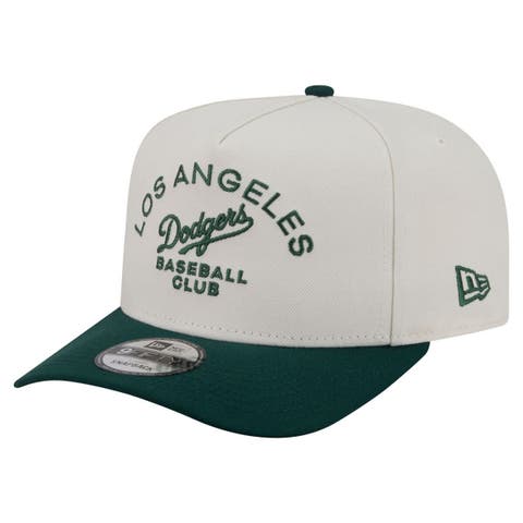 Men's New Era  Cream/Dark Green Los Angeles Dodgers Chrome A-Frame 9FIFTY Snapback Hat