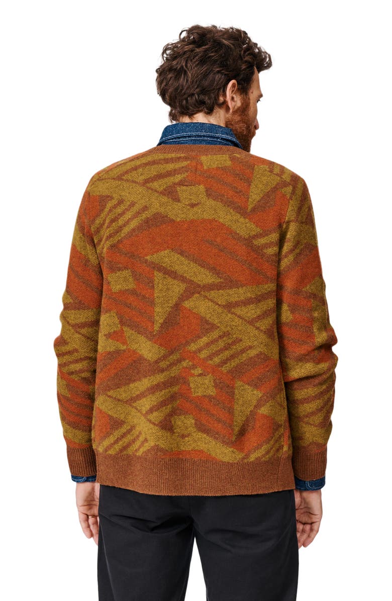 Aubin Blake Wool Cardigan, Alternate, color, Rust Mix