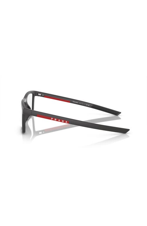 Prada Linea Rossa 54mm Rectangle Optical Glasses In Black