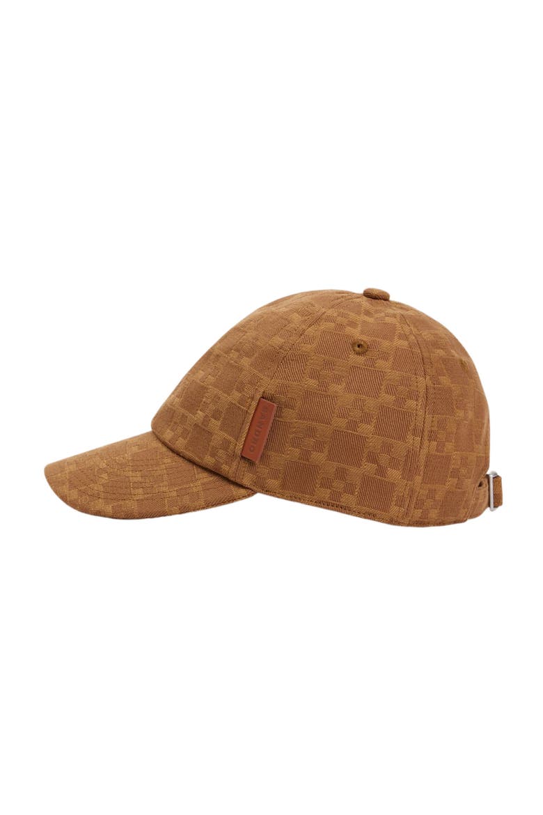 Denim Cap With Cross Motif, Main, color, Camel