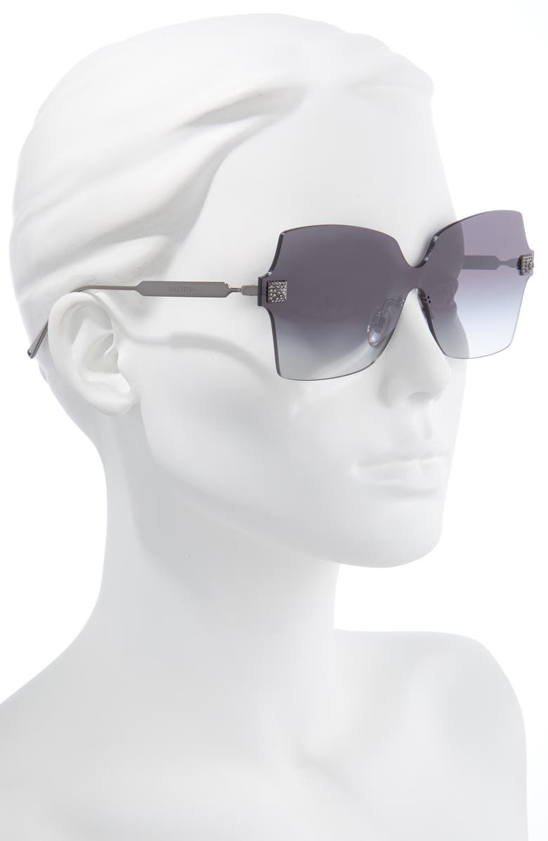 Valentino 145mm Butterfly Shield Sunglasses, Alternate, color, 