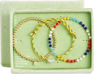 Chelsea28 Set of 3 Beaded Cord Bracelets