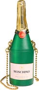 Moschino Champagne Bottle Leather Clutch