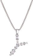 Adornia Mixed Crystal Initial Pendant Necklace