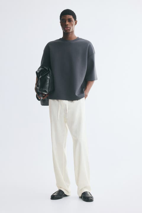 Relaxed-fit Linen-blend Pants