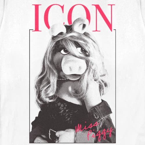 The Muppets Miss Piggy Icon  Graphic T-shirt In White