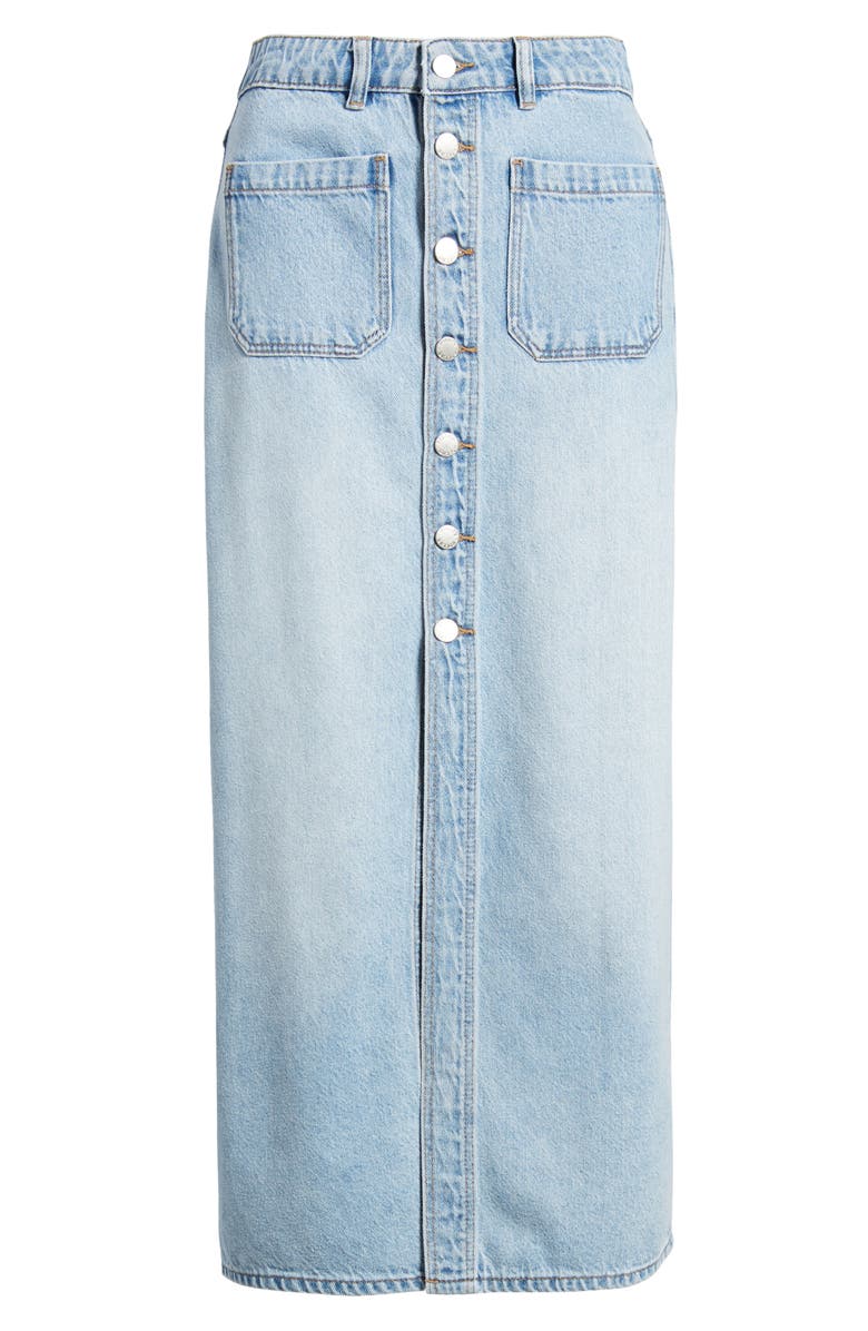 Rolla’s Sailor Denim Maxi Skirt, Alternate, color, Light Vintage Blue