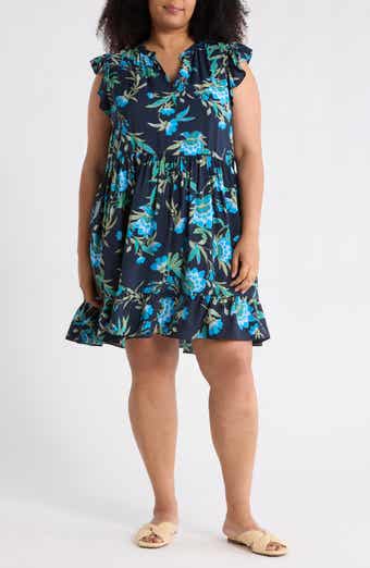 Caslon® Ruffle Shoulder Minidress