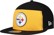 New Era Men's New Era Gold/Black Pittsburgh Steelers Outdoor Split Panel 9FIFTY Snapback Hat