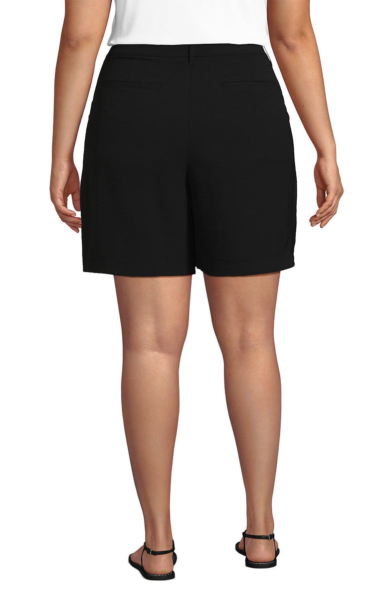 Lands' End Creaseless High Rise 7" Shorts, Alternate, color, 