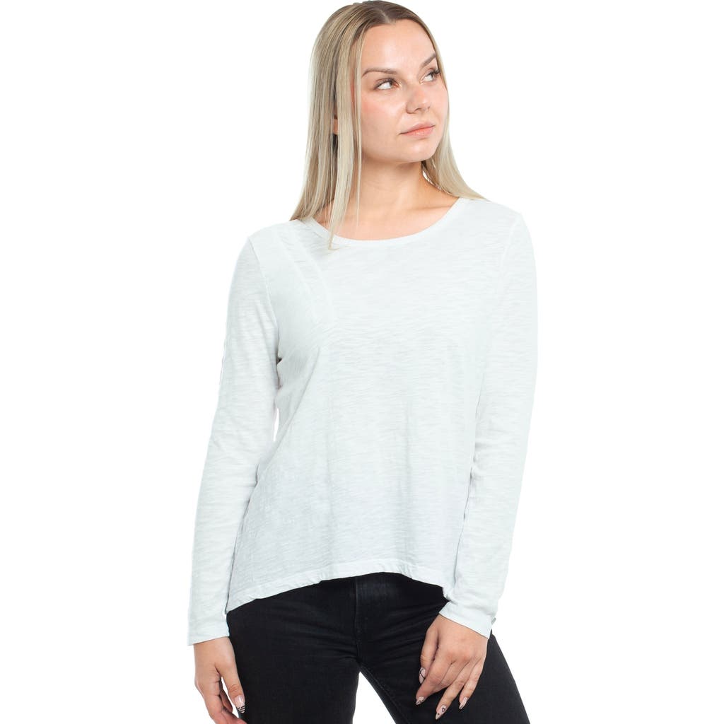 Wilt Clothing Wide Neck Long Sleeve Tee In Animal Print