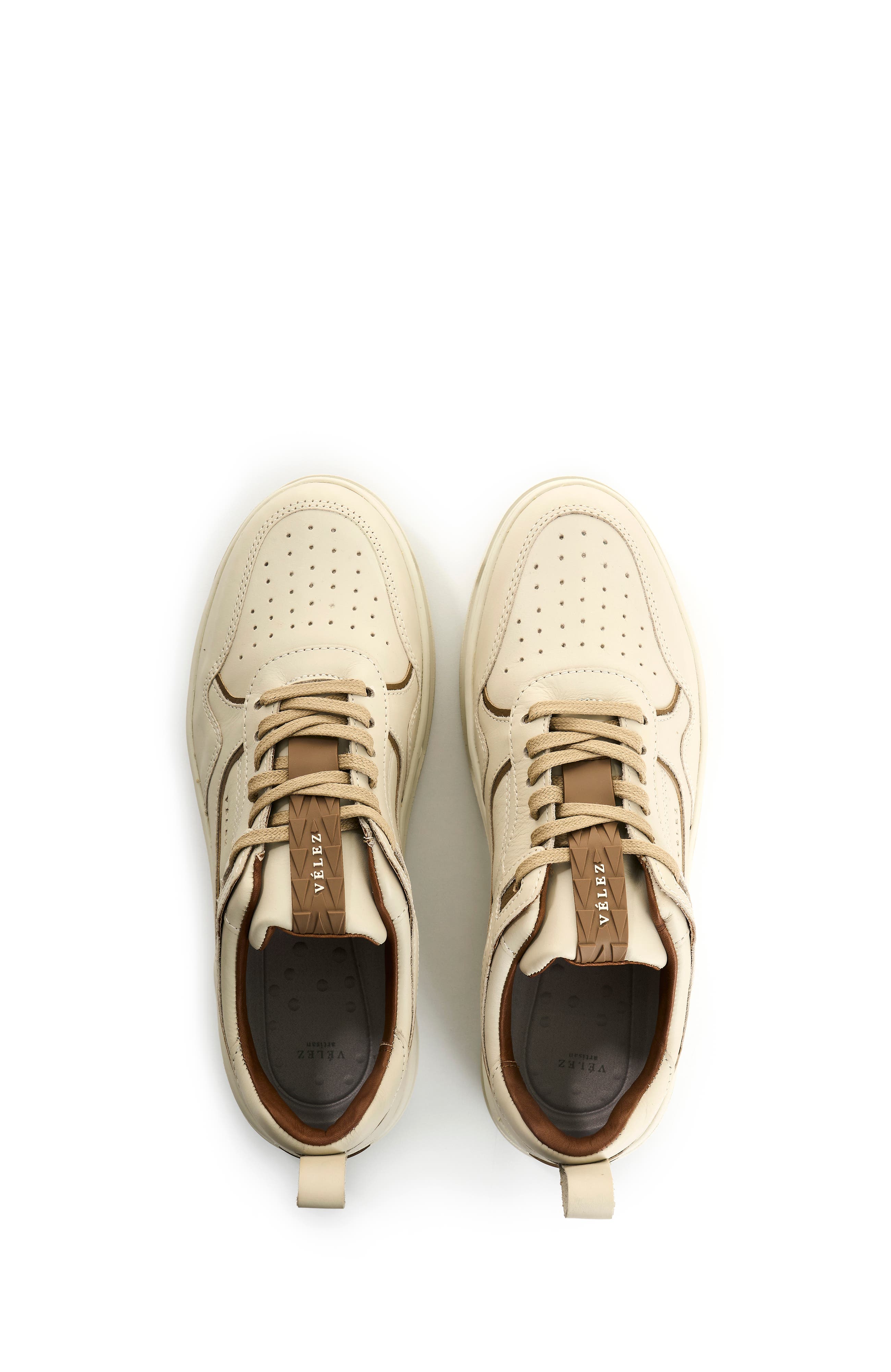 Velez Gomax Leather Sneakers, Alternate, color, Sand