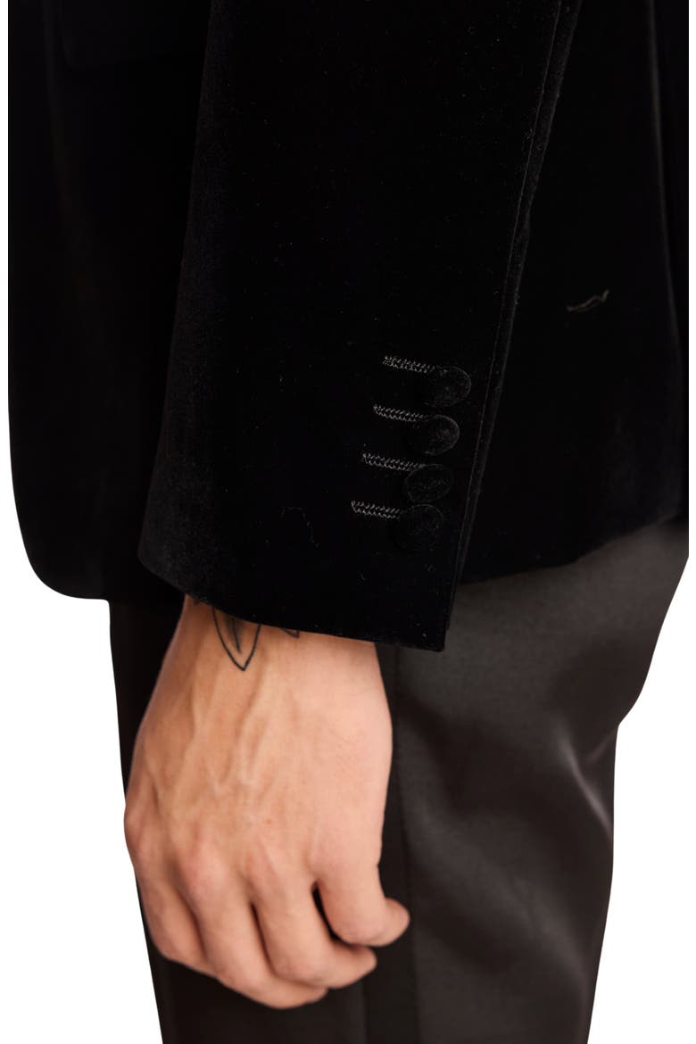 Kyle Slim Fit Velvet Dinner Jacket, Alternate, color, BLACK VELVET