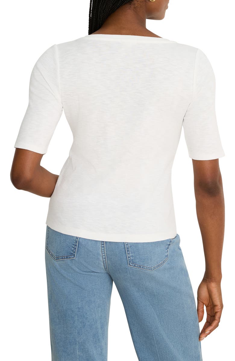 NZT by NIC+ZOE Elbow Sleeve Notch Neck T-Shirt, Alternate, color, 