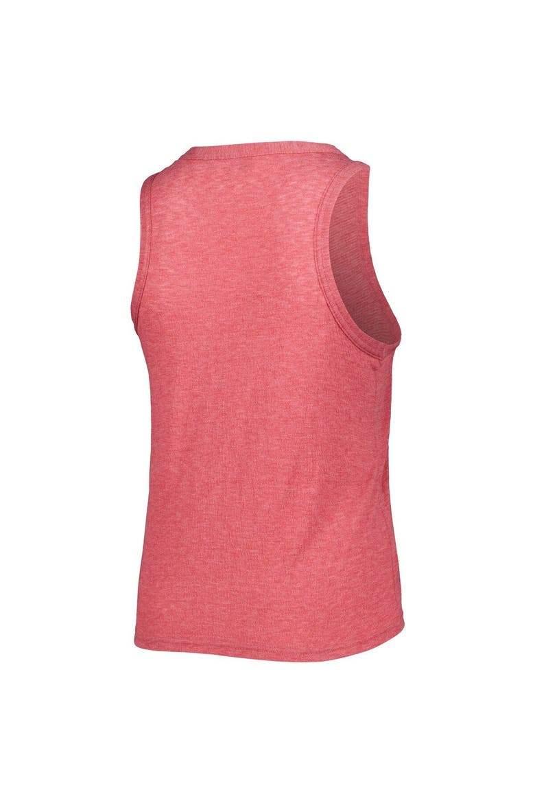 Women's Soft as a Grape Red Los Angeles Angels Plus Size High Neck Tri-Blend Tank Top, Alternate, color, Red